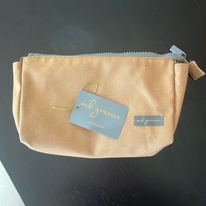 MB Greene lined cosmetic bag